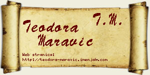 Teodora Maravić vizit kartica